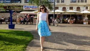 Skirts with pleated folds