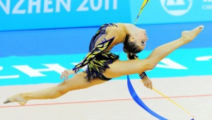 Flying lines: rhythmic gymnastics swimsuits