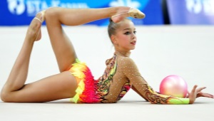 Gymnastic swimsuit with skirt