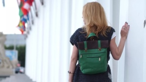 Women's leather bags, backpacks