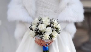 Bridal bouquet of white roses: the choice and design options