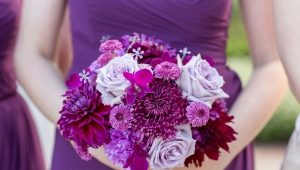 Purple bridal bouquet: the best combinations and tips on choosing