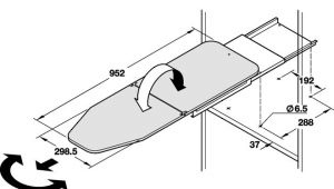 Sizes of ironing boards