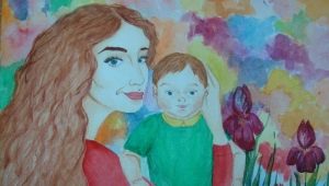 How to draw a gift for mom?