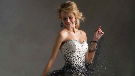 Evening dresses with a corset