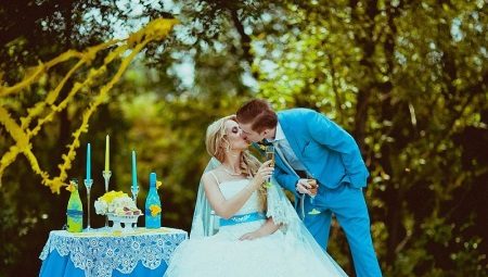 Blue wedding dress - for an unusual image