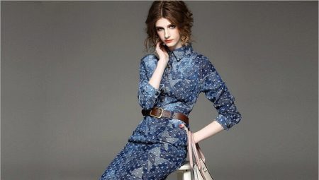 What to wear denim dress?