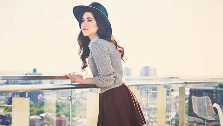 Skirt with jacket, sweater or jumper