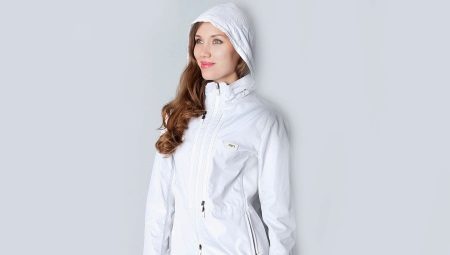 Women's white windbreaker