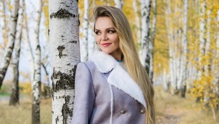 Sheepskin coat with faux fur