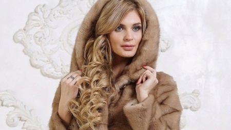 Mink coat across