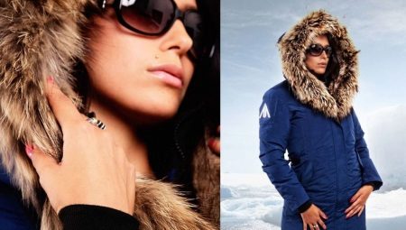 Women's winter park with natural fur