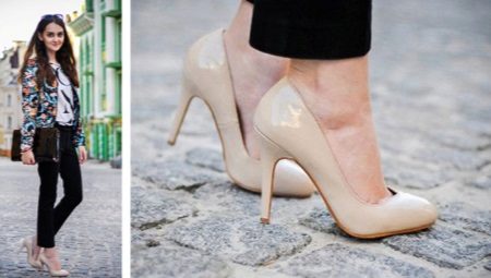 Shoes beige and flesh color