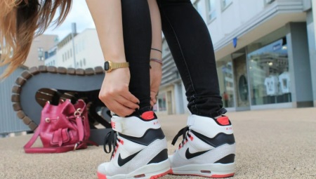 High leather sneakers