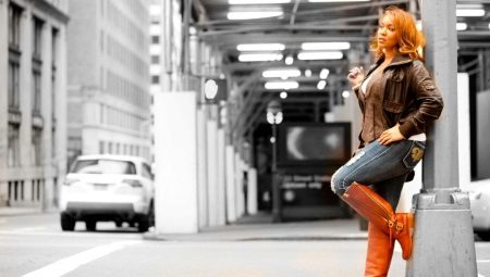 Women's full leg boots with a wide top