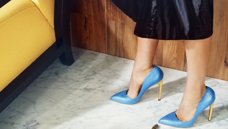 Blue Heeled Shoes