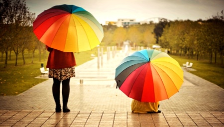 Rainbow umbrellas