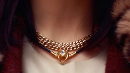 سلسلة المطاط مع إدراج الذهب