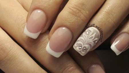 White french with a pattern on the nails: original ideas and relevance