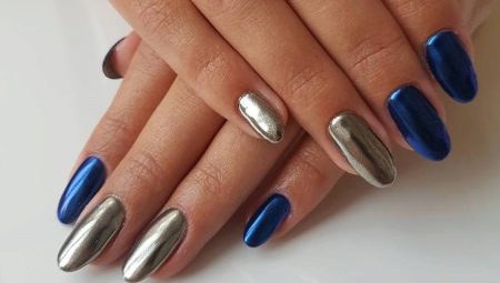 Metallic manicure design colors and options