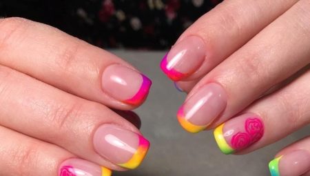 Ideas for decorating a color jacket on short nails