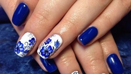 How to make a manicure in the style of Gzhel?