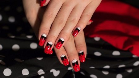 Red and black manicure - the embodiment of brightness and elegance