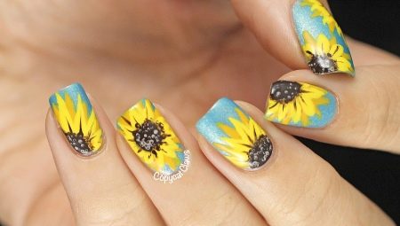 Manicure with sunflowers: popular techniques and stylish ideas