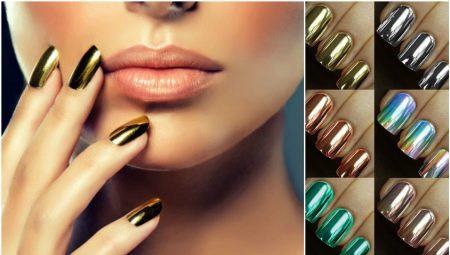 Stylish design options mirror manicure and the rules of its application