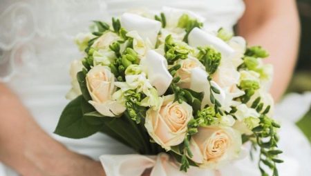 Wedding bouquet of freesia: combinations and ideas for design