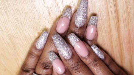 French manicure with sparkles: ideas of stylish design and examples