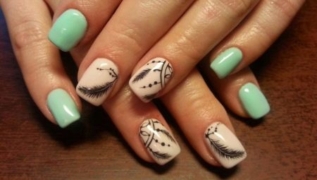Ideas for the design of manicure in the style of boho