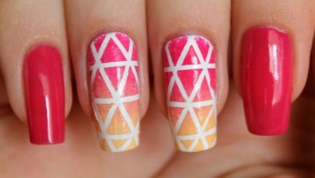 Ideas for fashion design manicure using ribbons