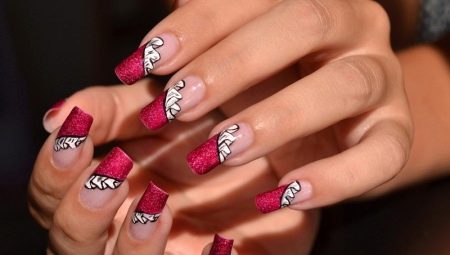 How to make a red French manicure with a picture?