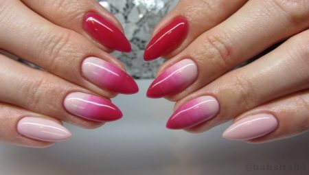 Manicure features with color transition and design options