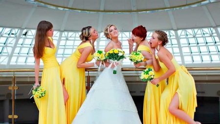 Wedding in yellow and orange colors: features and ways of registration