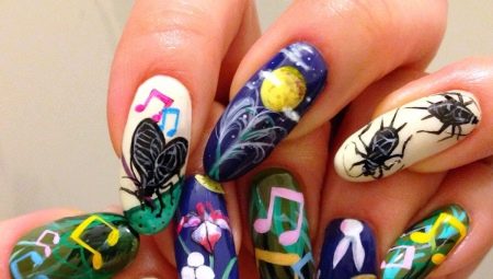 Design ideas manicure with insects