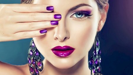 The best ideas purple manicure for short nails