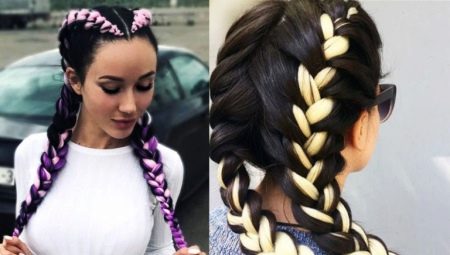 What are the braids with kanekalonom and how to weave them?