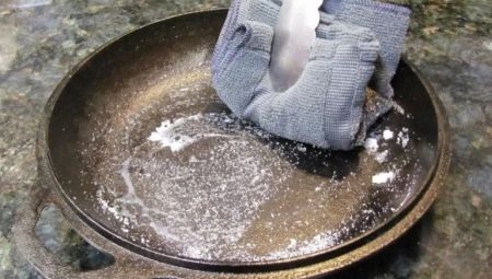 What to do if a cast iron pan burns?