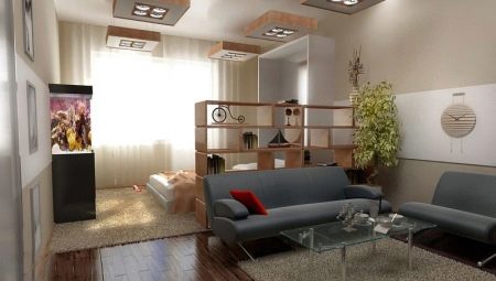 Design options for bedroom living room 18 square meters. m