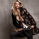 Women's leather down jacket