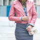Pink leather jacket