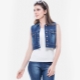 Denim vests and sleeveless
