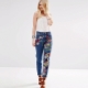 Jeans with embroidery