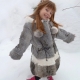 Children's rabbit fur coat