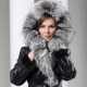 Sheepskin coat with silver fox