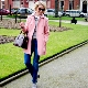 What can I wear with a pink pea coat?