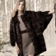 Fur coat with bat sleeves