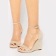 Beige wedge sandals